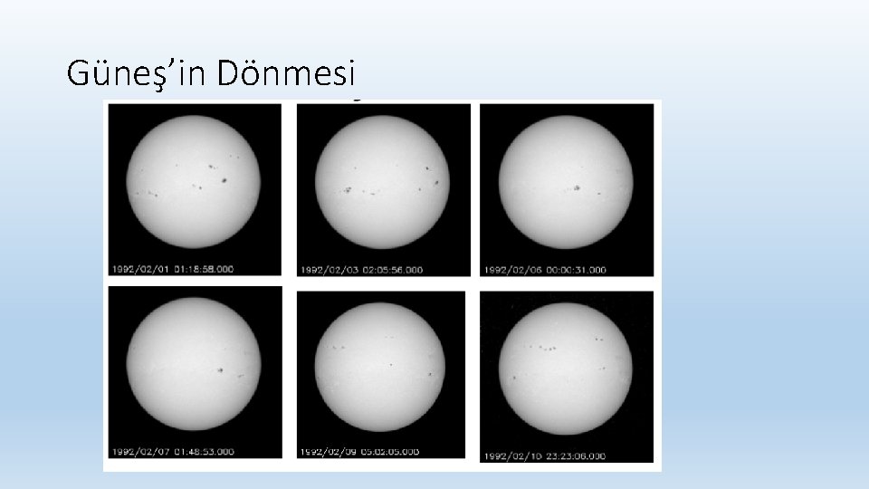 Güneş’in Dönmesi 