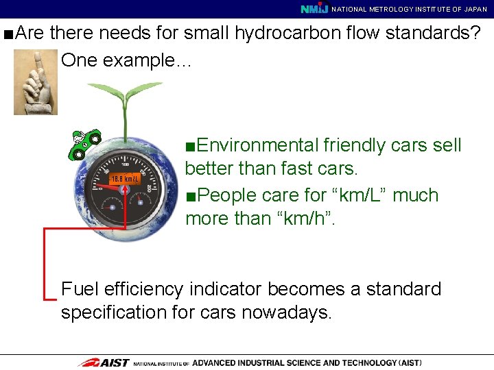 NATIONAL METROLOGY INSTITUTE OF JAPAN ■Are there needs for small hydrocarbon flow standards? One
