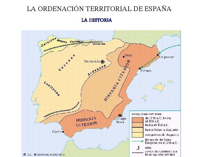 LA ORDENACIÓN TERRITORIAL DE ESPAÑA LA HISTORIA 