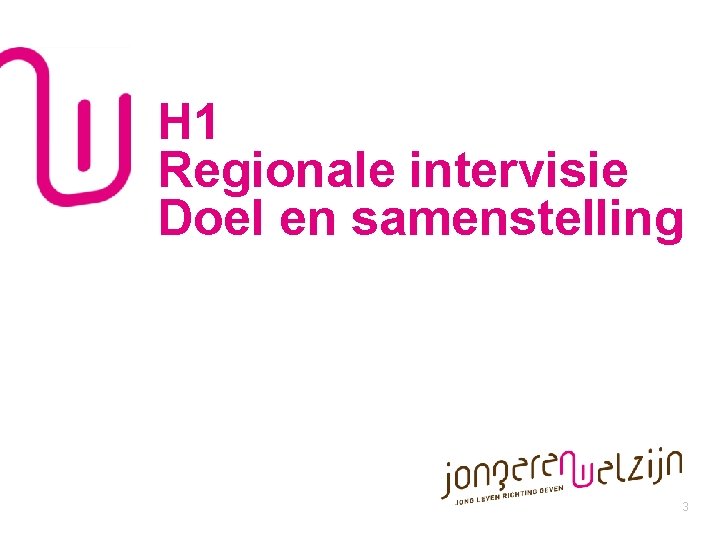 H 1 Regionale intervisie Doel en samenstelling 3 
