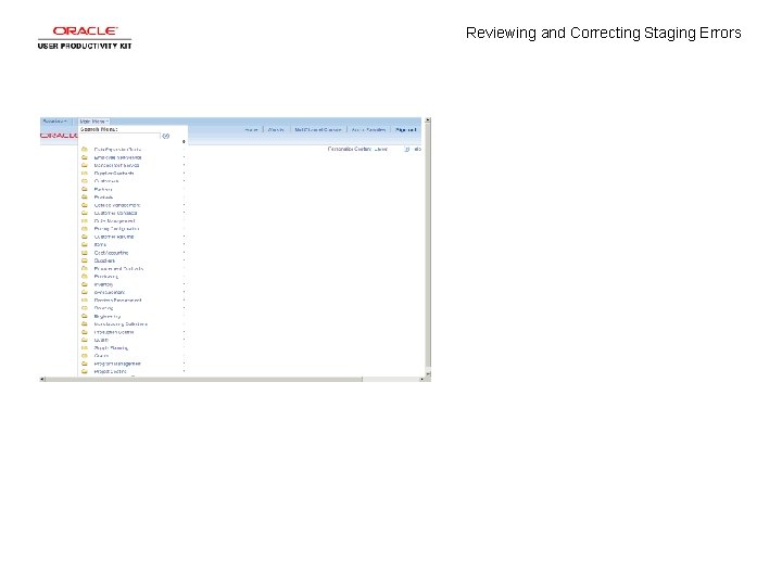 Reviewing and Correcting Staging Errors 