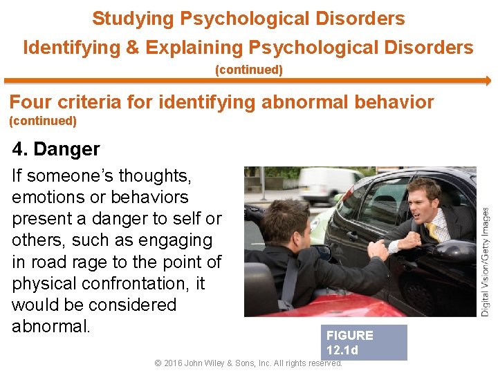 Studying Psychological Disorders Identifying & Explaining Psychological Disorders (continued) Four criteria for identifying abnormal