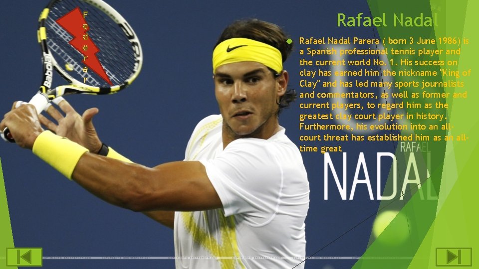 Rafael Nadal Parera ( born 3 June 1986) is a Spanish professional tennis player Rafael Nadal Parera ( born 3 June 1986) is a Spanish professional tennis player