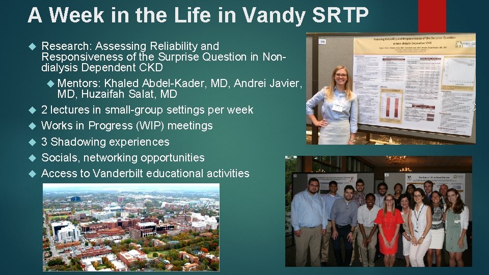 A Week in the Life in Vandy SRTP Research: Assessing Reliability and Responsiveness of A Week in the Life in Vandy SRTP Research: Assessing Reliability and Responsiveness of