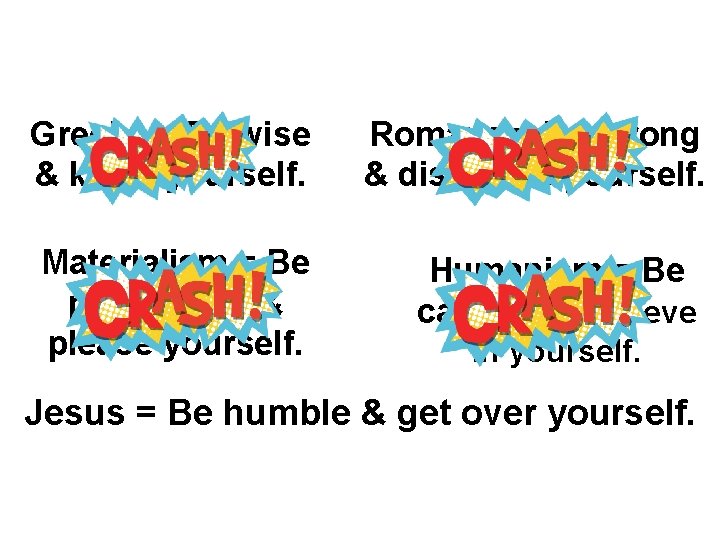 Greeks = Be wise & know yourself. Romans = Be strong & discipline yourself.
