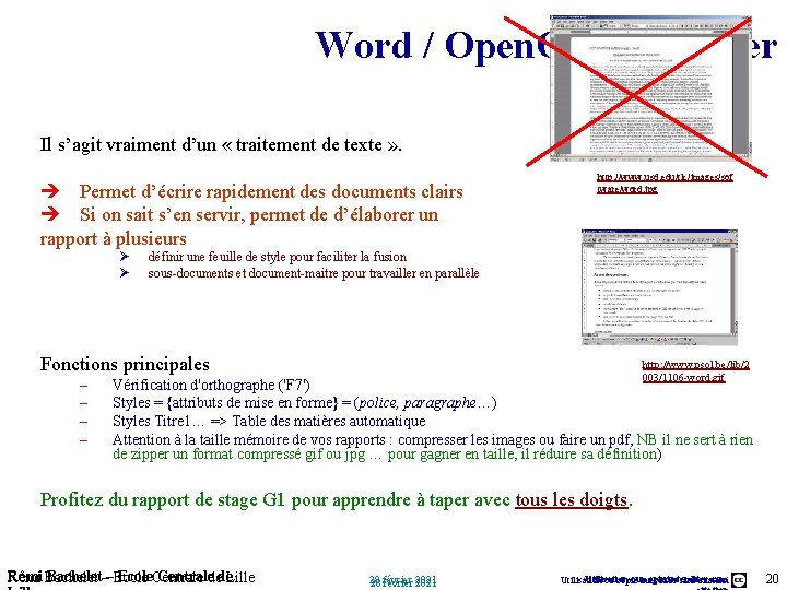 Word / Open. Office s. Writer Il s’agit vraiment d’un « traitement de texte