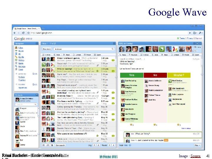 Google Wave Rémi Bachelet – Ecole Centrale de Lille 28 février 2021 Utilisation ou