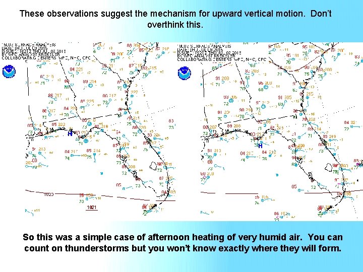 These observations suggest the mechanism for upward vertical motion. Don’t overthink this. So this