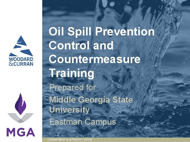 Oil Spill Prevention Control and Countermeasure Training Prepared for Middle Georgia State University Eastman