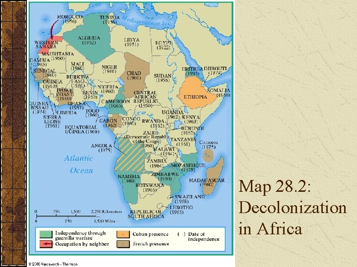 Map 28. 2: Decolonization in Africa 