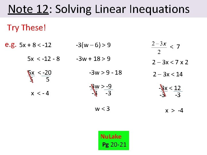 1 2 Algebra C A T External 4