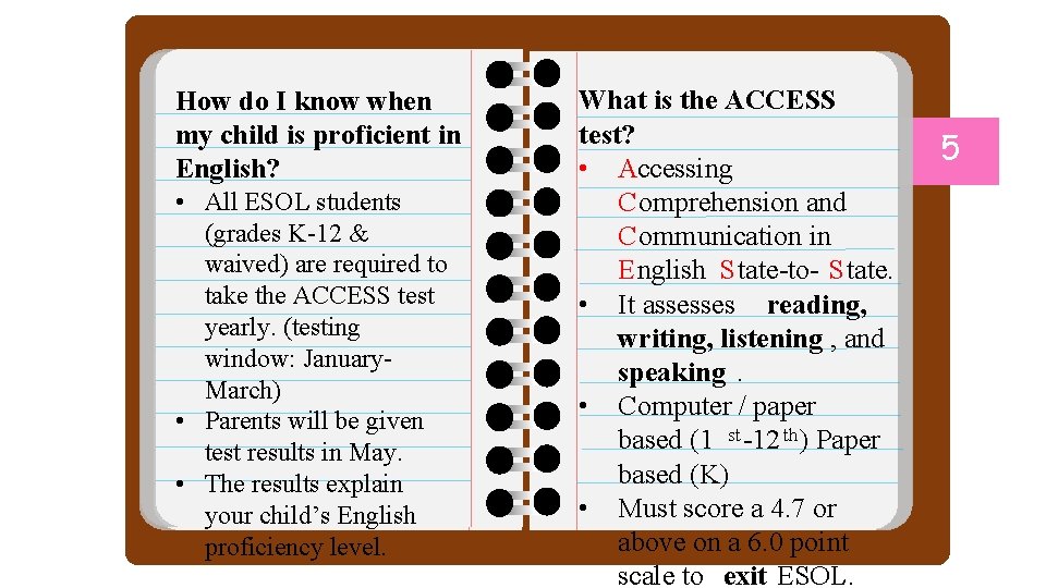 How do I know when my child is proficient in English? • All ESOL