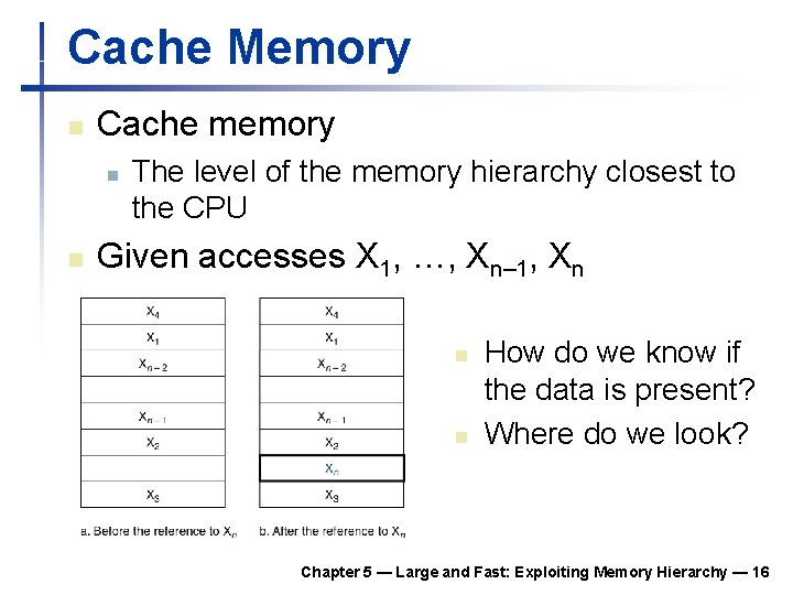 Cache Memory n Cache memory n n The level of the memory hierarchy closest Cache Memory n Cache memory n n The level of the memory hierarchy closest
