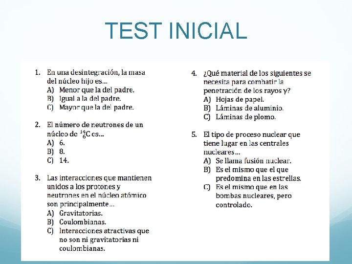 TEST INICIAL 