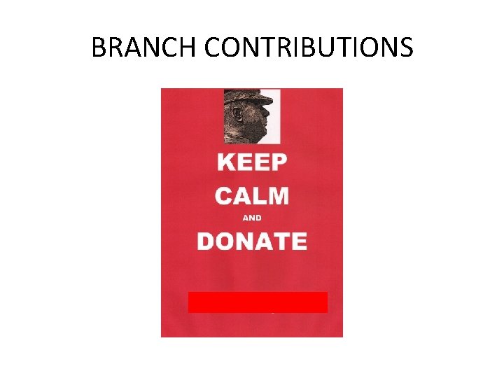 BRANCH CONTRIBUTIONS 