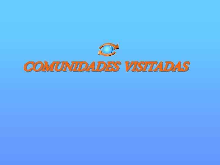 COMUNIDADES VISITADAS 