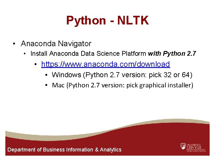 Python - NLTK • Anaconda Navigator • Install Anaconda Data Science Platform with Python