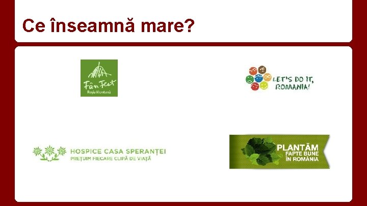 Ce înseamnă mare? 