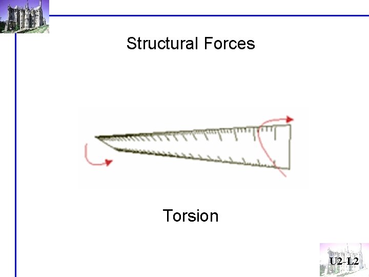 Structural Forces Torsion U 2 -L 2 Structural Forces Torsion U 2 -L 2