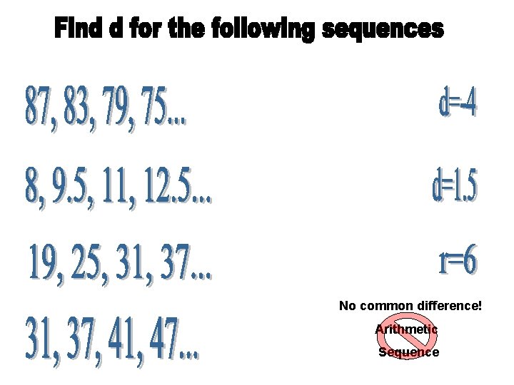 No common difference! Arithmetic Sequence 