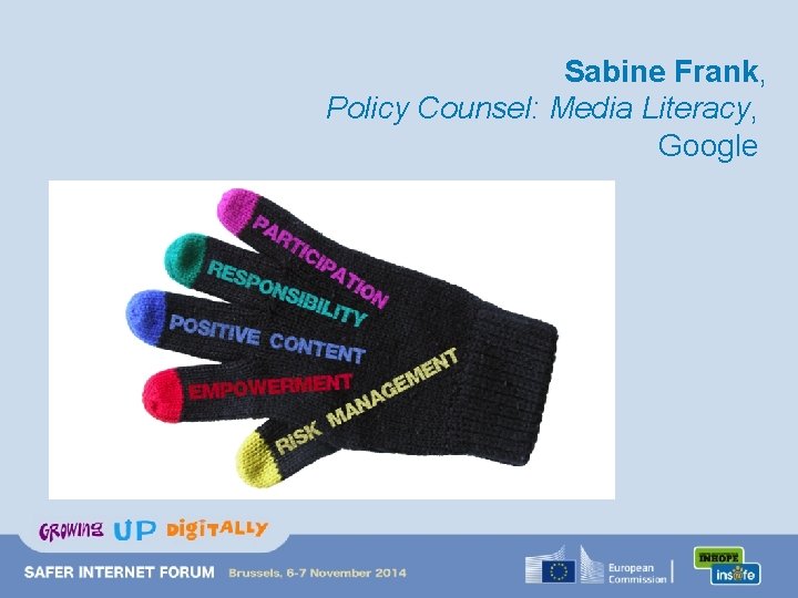 Sabine Frank, Policy Counsel: Media Literacy, Google 