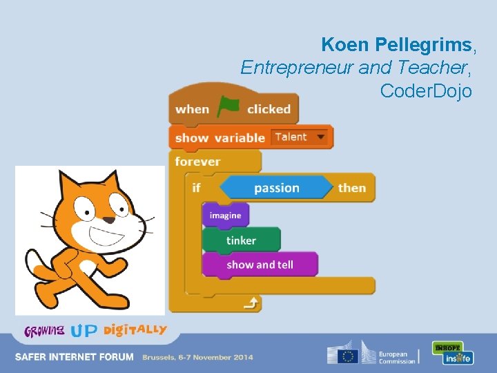 Koen Pellegrims, Entrepreneur and Teacher, Coder. Dojo 