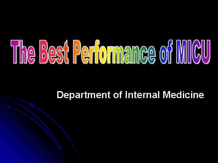 Department of Internal Medicine 