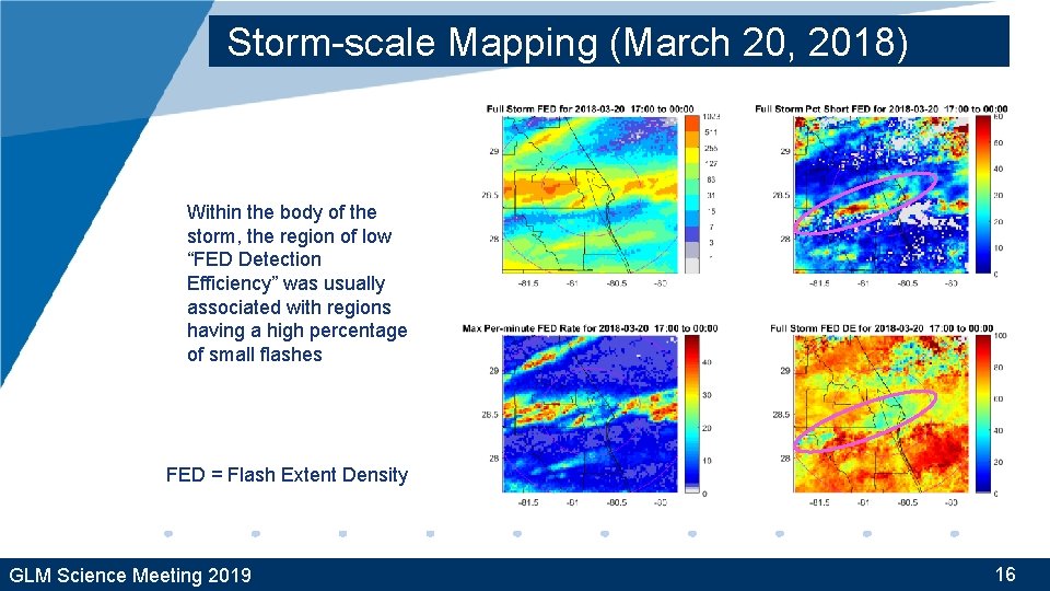 Storm-scale Mapping (March 20, 2018) Within the body of the storm, the region of