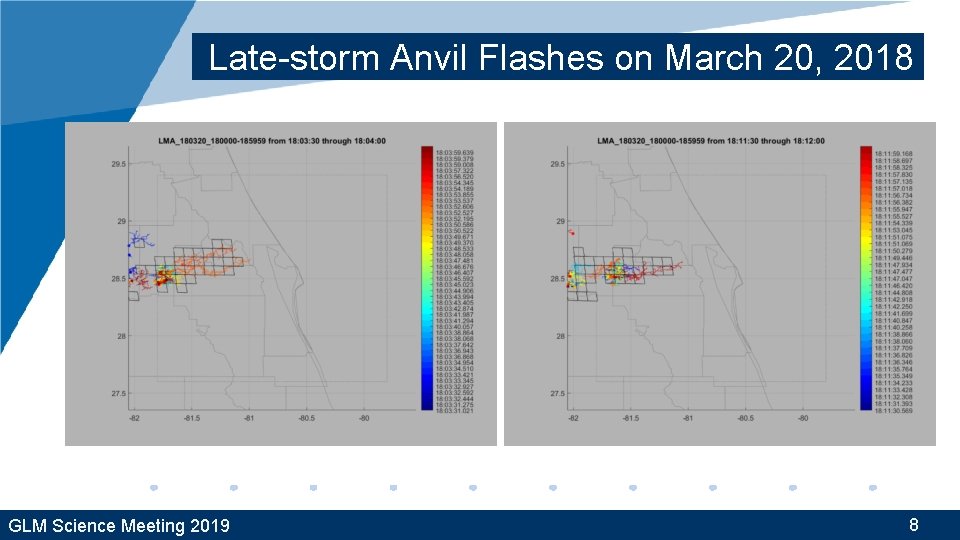 Late-storm Anvil Flashes on March 20, 2018 GLM Science Meeting 2019 8 