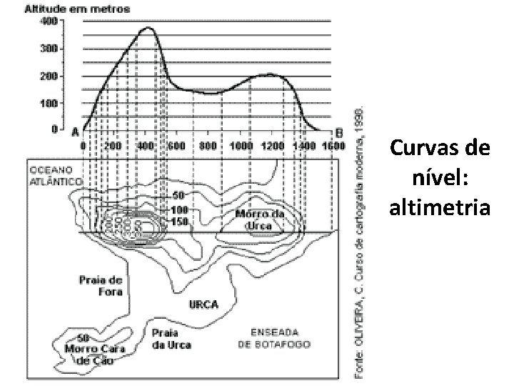 Curvas de nível: altimetria 