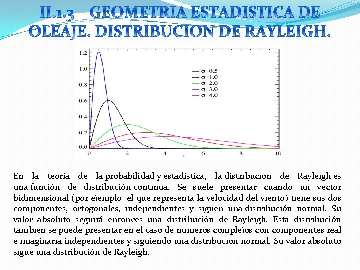 En la teoría de la probabilidad y estadística, la distribución de Rayleigh es una