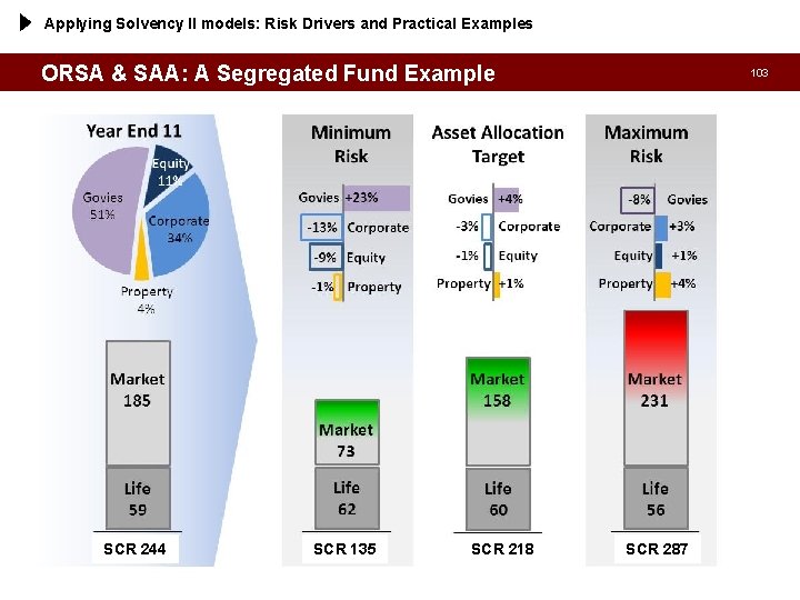 Applying Solvency II models: Risk Drivers and Practical Examples ORSA & SAA: A Segregated