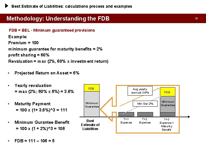 Best Estimate of Liabilities: calculations process and examples Methodology: Understanding the FDB 18 FDB