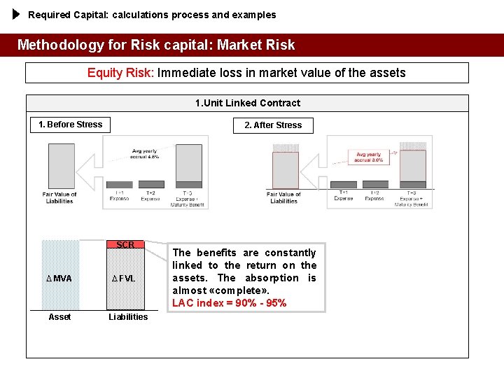 Required Capital: calculations process and examples Methodology for Risk capital: Market Risk Equity Risk:
