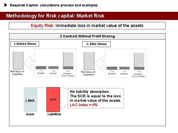 Required Capital: calculations process and examples Methodology for Risk capital: Market Risk Equity Risk: