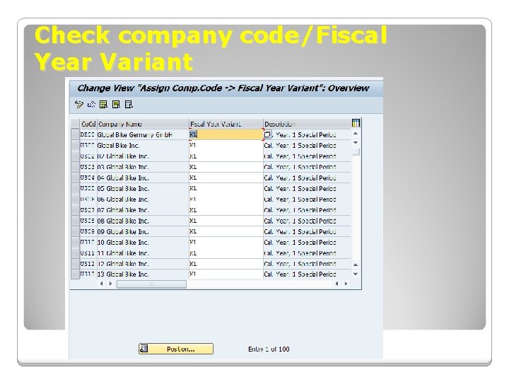 Check company code/Fiscal Year Variant Check company code/Fiscal Year Variant