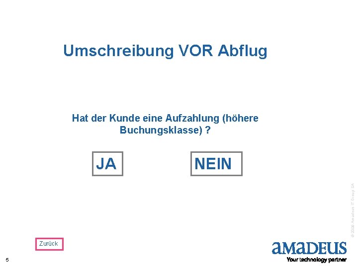 Umschreibung VOR Abflug Hat der Kunde eine Aufzahlung (höhere Buchungsklasse) ? NEIN © 2008