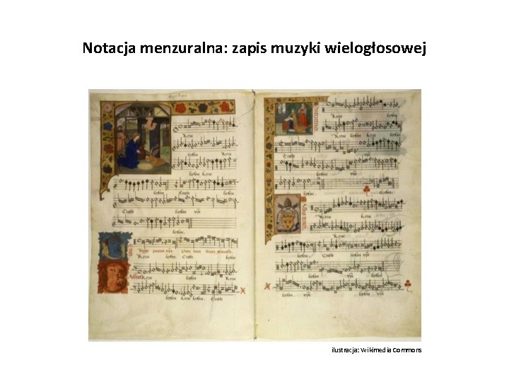 Notacja menzuralna: zapis muzyki wielogłosowej ilustracja: Wikimedia Commons 