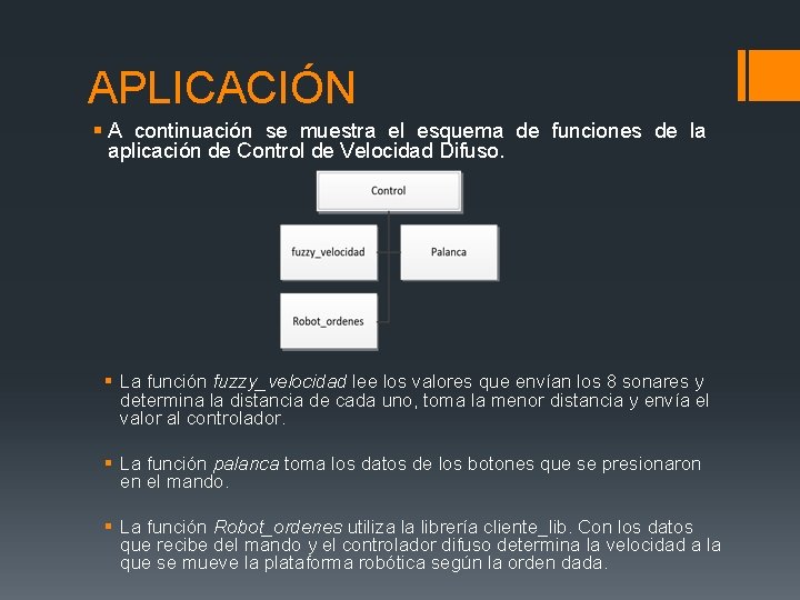 APLICACIÓN § A continuación se muestra el esquema de funciones de la aplicación de