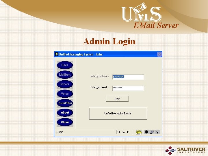 EMail Server Admin Login 