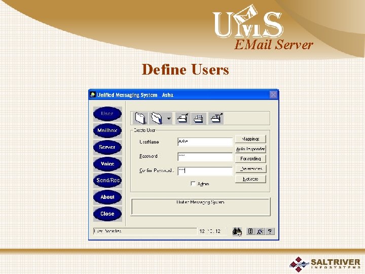 EMail Server Define Users 