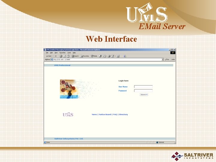 EMail Server Web Interface 