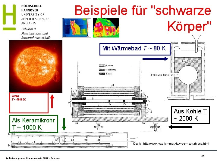 Beispiele für "schwarze Körper" Mit Wärmebad T ~ 80 K Sonne T ~ 6000 Beispiele für "schwarze Körper" Mit Wärmebad T ~ 80 K Sonne T ~ 6000