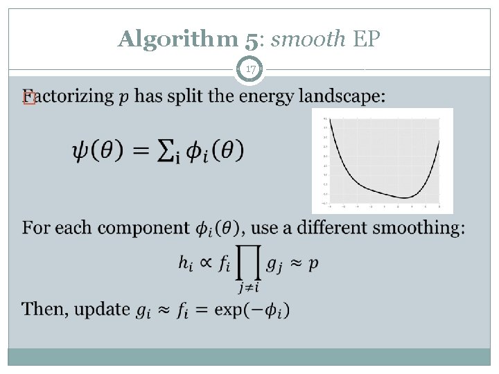 Algorithm 5: smooth EP 17 � 