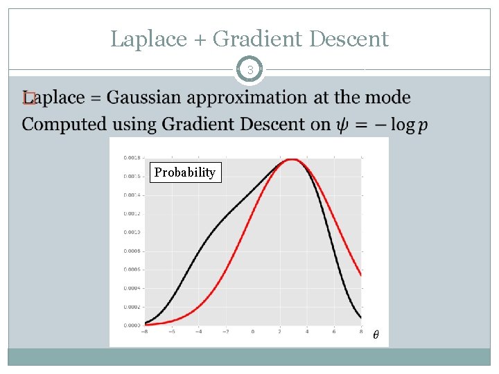 Laplace + Gradient Descent 3 � Probability 