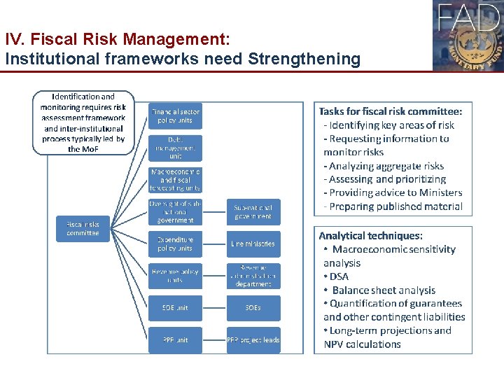 IV. Fiscal Risk Management: Institutional frameworks need Strengthening 