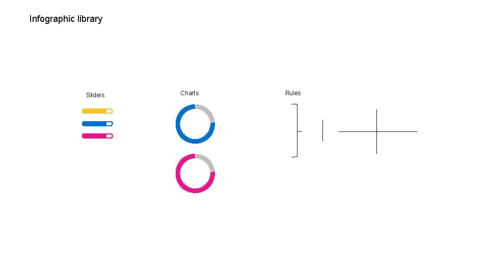 Infographic library Sliders Charts Rules 