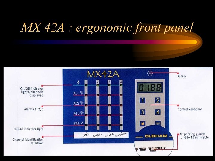 MX 42 A : ergonomic front panel 