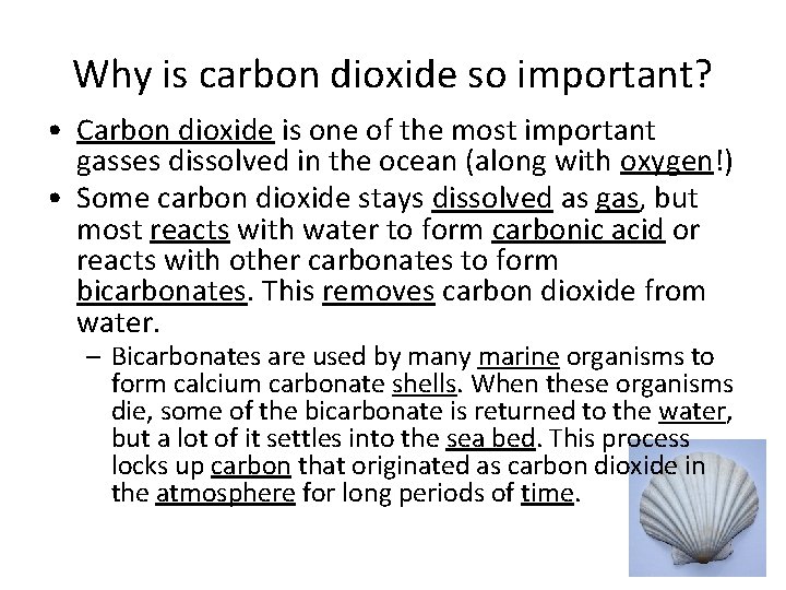 Why is carbon dioxide so important? • Carbon dioxide is one of the most