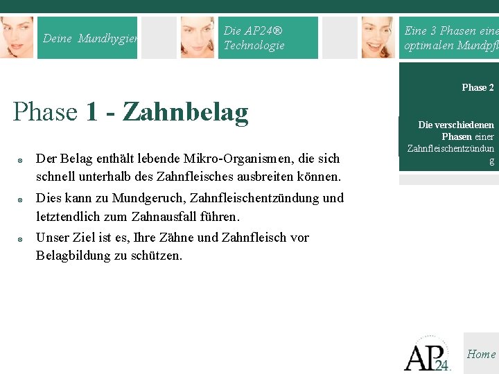 Deine Mundhygiene Die AP 24® Technologie Eine 3 Phasen eine optimalen Mundpfl Phase 2